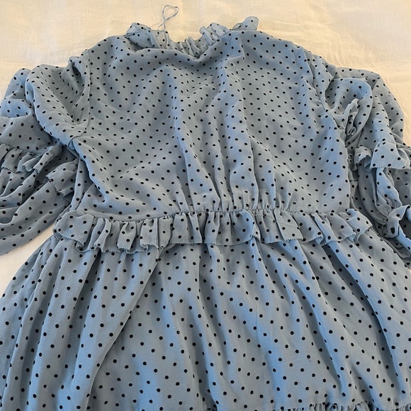 LIKE NEW Zara Blue Ruffle Dress - Picture 5 of 7